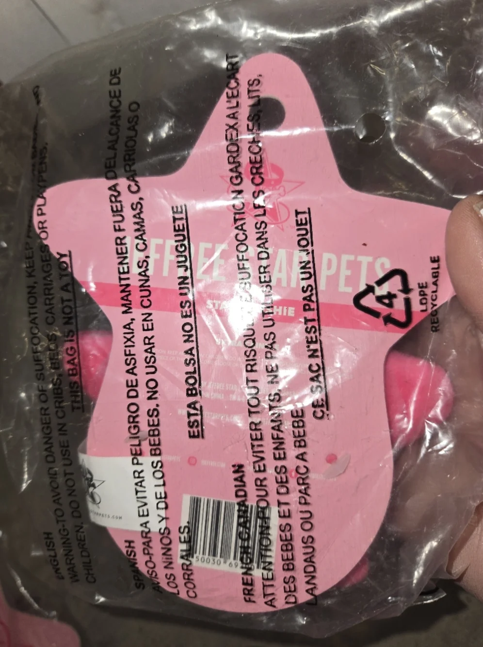 Pink Fuzzy Pet Toy - Picture 4 of 4